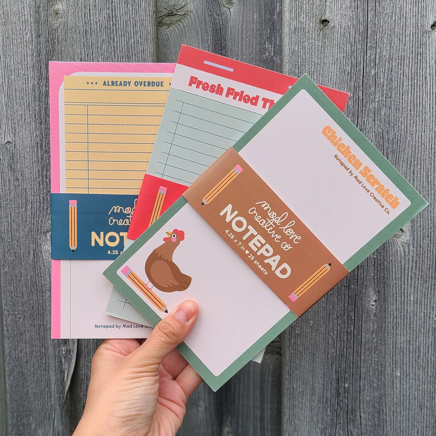Notepads made in Canada by Mad Love Creative Co.
