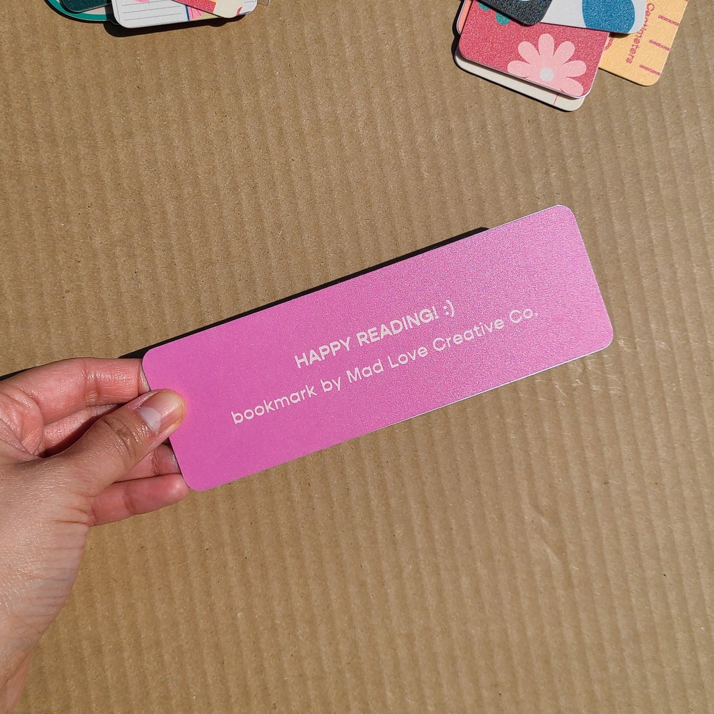 Blue Checkered Bookmark