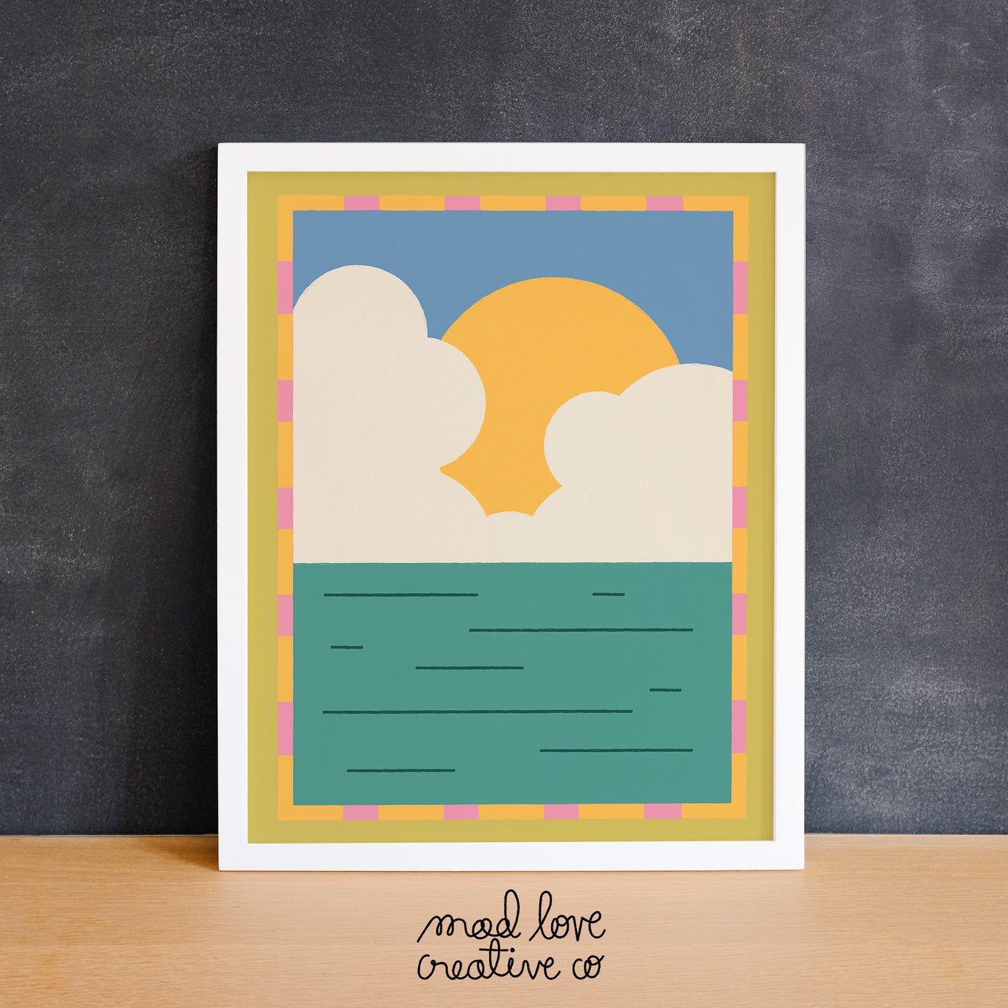 Colourful abstract landscape art print. Made in Canada by Mad Love Creative Co.