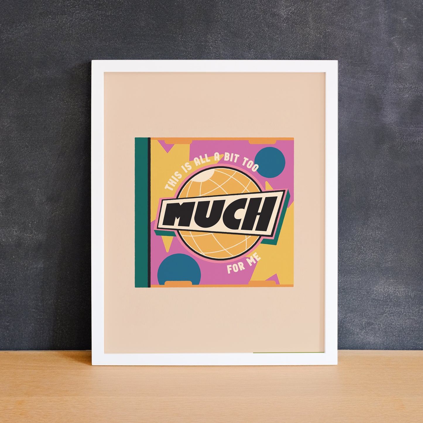 Fun print of a Much Dance CD case. Made in Canada by Mad Love Creative Co.