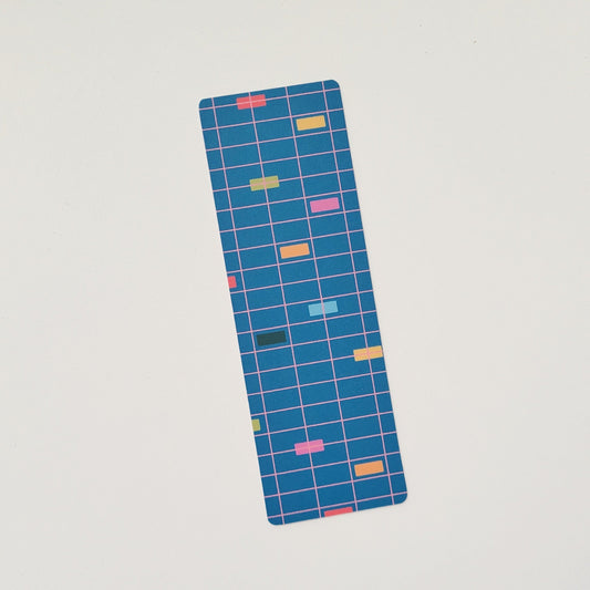 Blue Checkered Bookmark