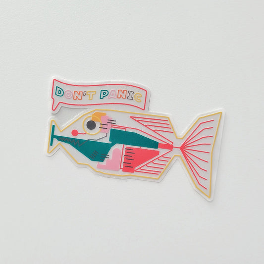 Don't Panic Transparent Sticker