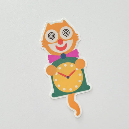 Cat Clock Sticker