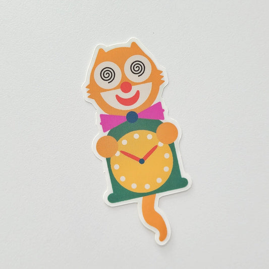 Cat Clock Sticker