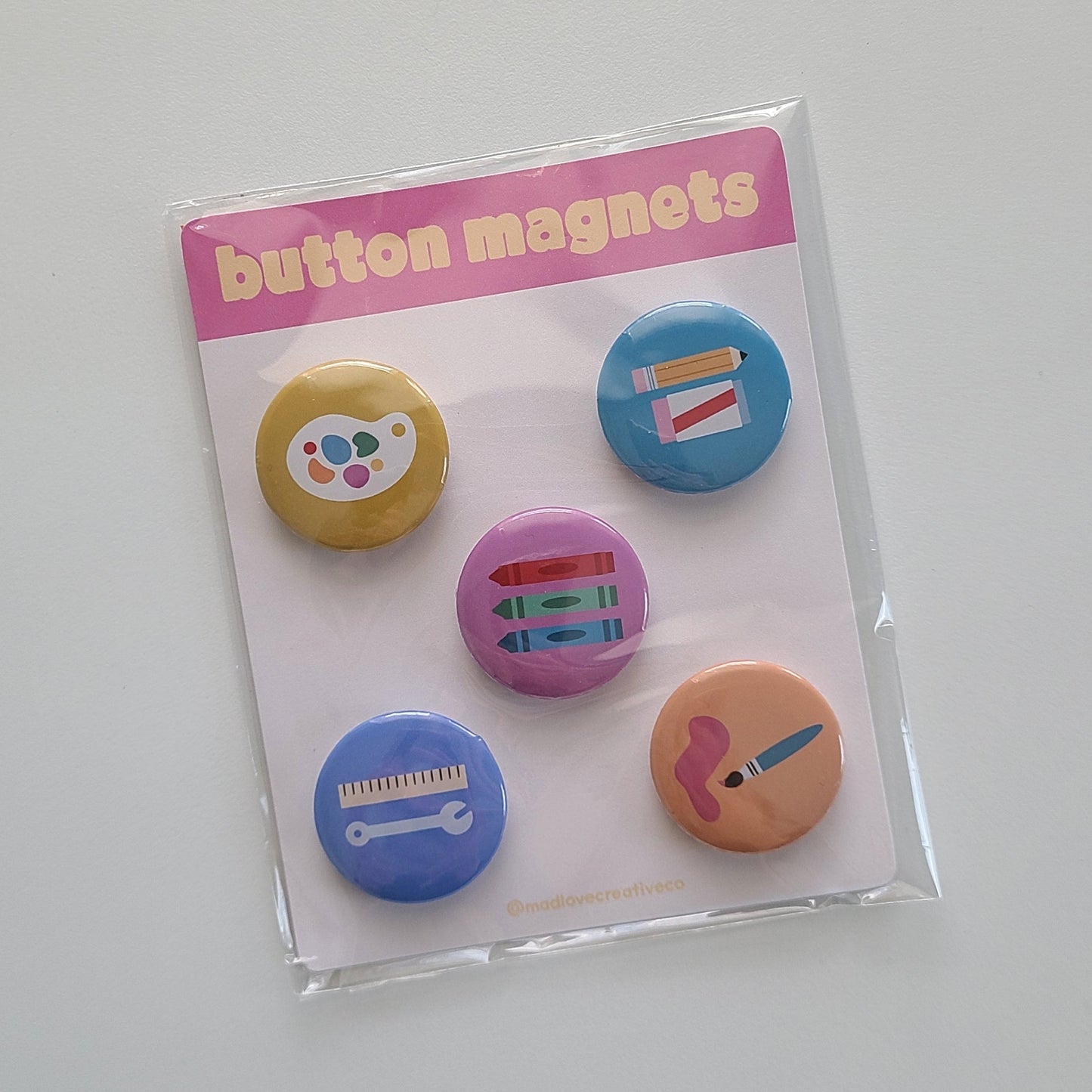 Creative Tools Button Magnet Set