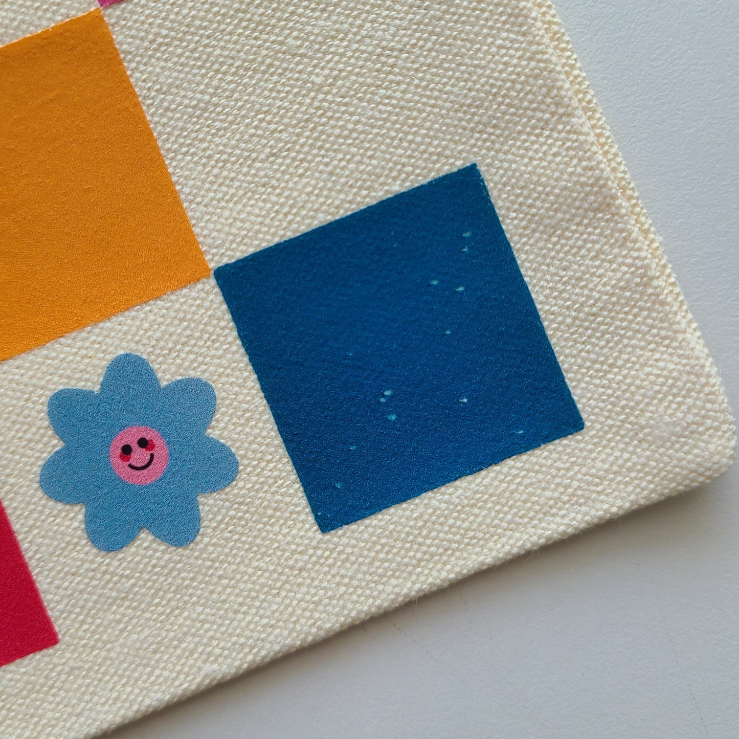 Checkered Canvas Pouch - SECONDS