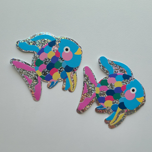 Rainbow Fish Glitter Sticker - SECONDS