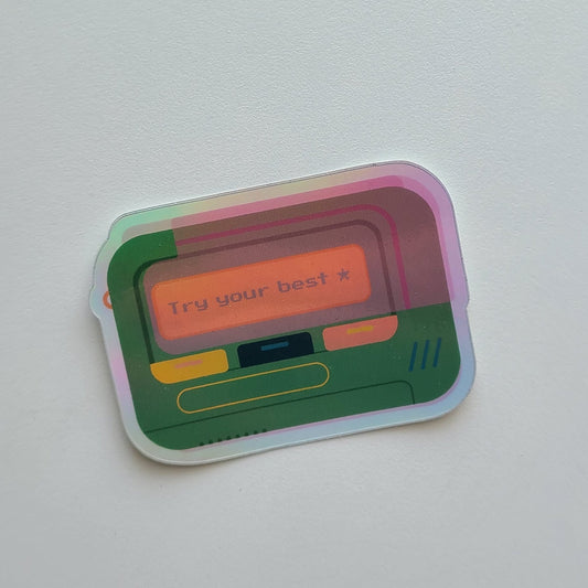 Beeper Holo Sticker - CLEARANCE