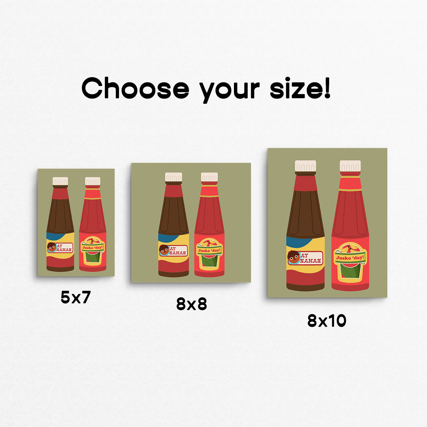 Filipino-inspired condiments with funny Pinoy phrases. Made in Canada by Mad Love Creative Co. 
