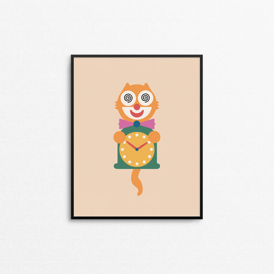 Cat Clock Print