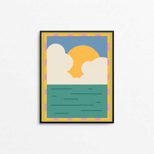 Colourful abstract landscape art print. Made in Canada by Mad Love Creative Co. 