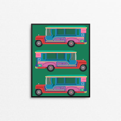 Colourful Filipino Jeepney print with the text Mahal Kita. Made in Canada by Mad Love Creative Co.!
