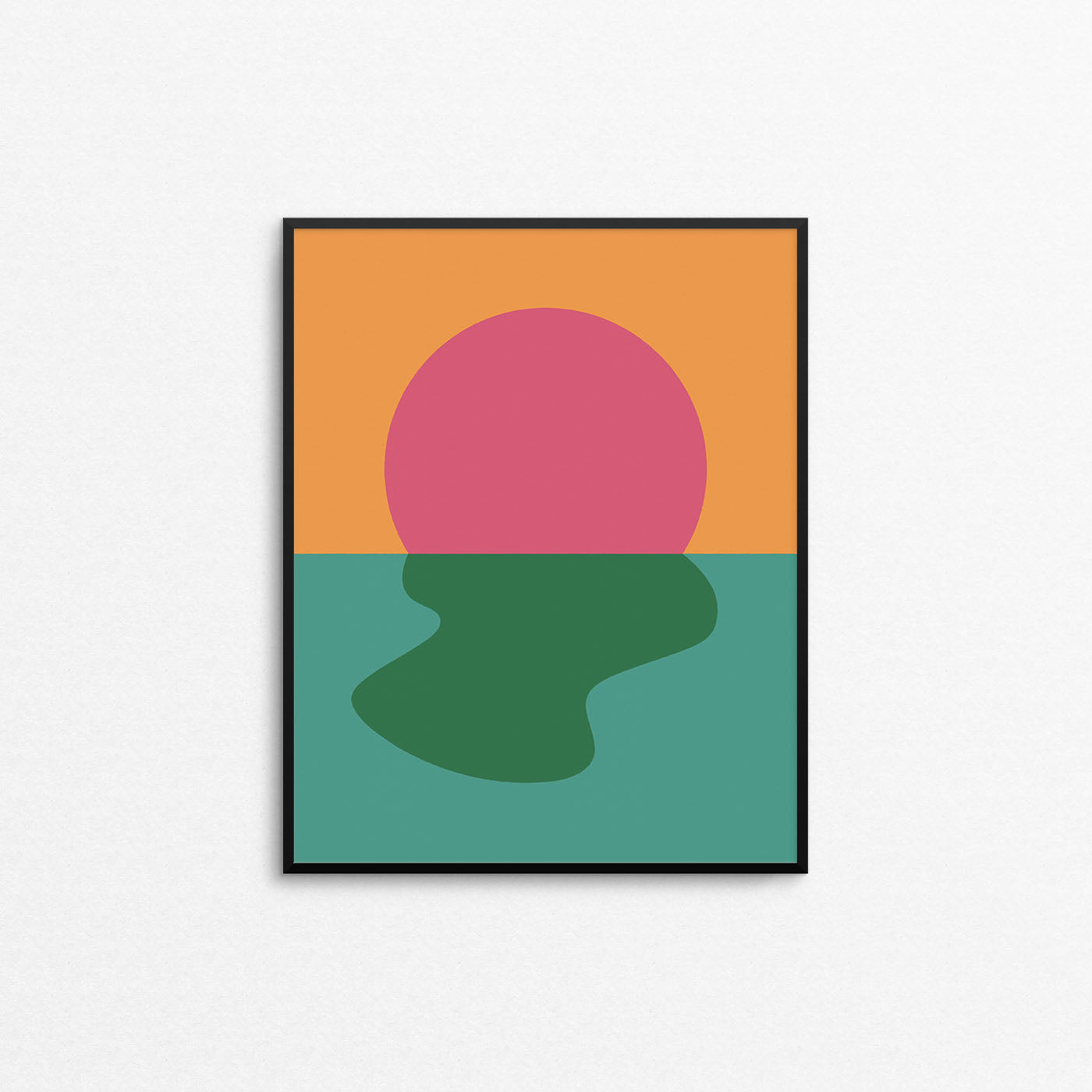 Colourful print of an abstract sunset or sunrise. Made in Canada by Mad Love Creative Co. 