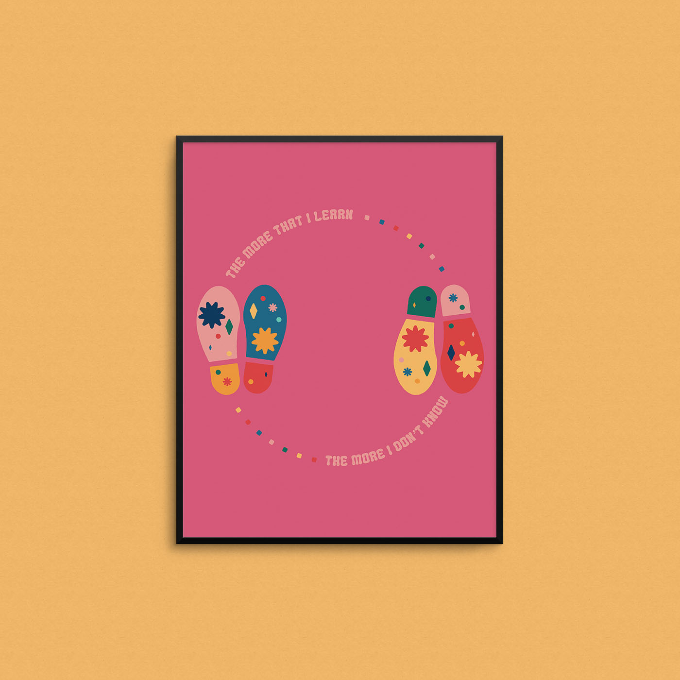 Fun print of shoe prints on ballroom dance instructions. Made in Canada by Mad Love Creative Co. 