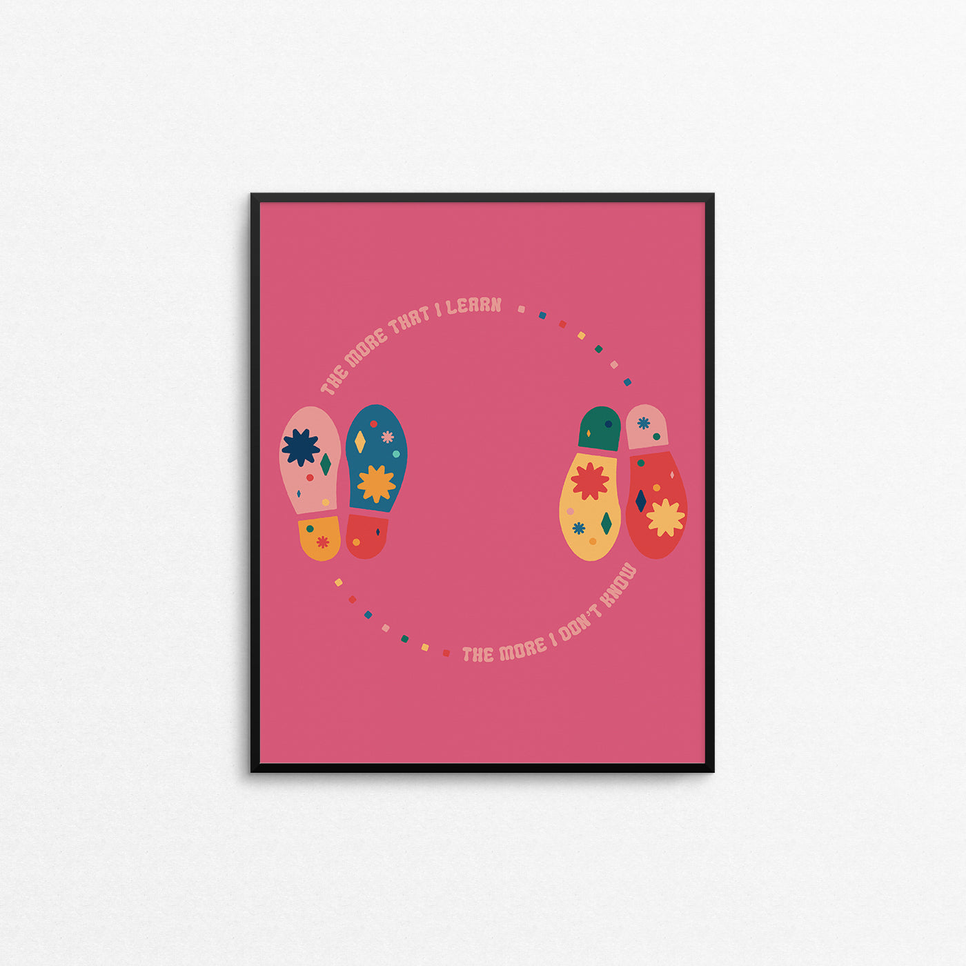 Fun print of shoe prints on ballroom dance instructions. Made in Canada by Mad Love Creative Co. 