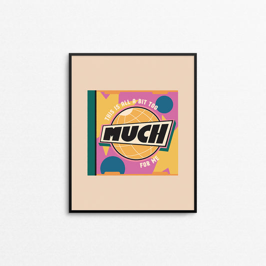 Fun print of a Much Dance CD case. Made in Canada by Mad Love Creative Co. 