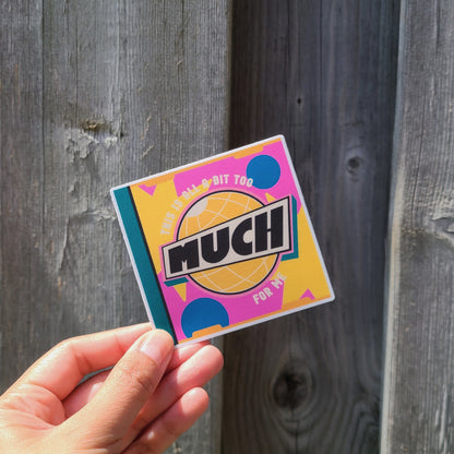 Sticker of a retro CD case inspired by Much Music. Made in Canada by Mad Love Creative Co.
